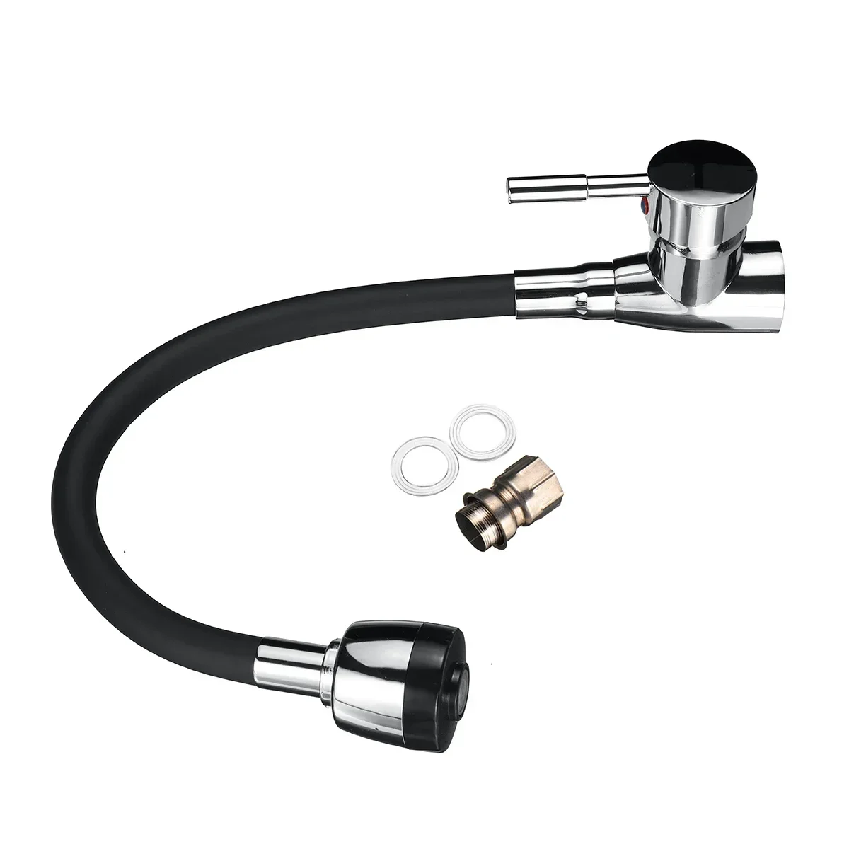 

Black Polished Chrome 360Rotating Single Handle Kitchen Basin Faucet Cold and Hot Water Mixer Tap Torneira Deck Mounted