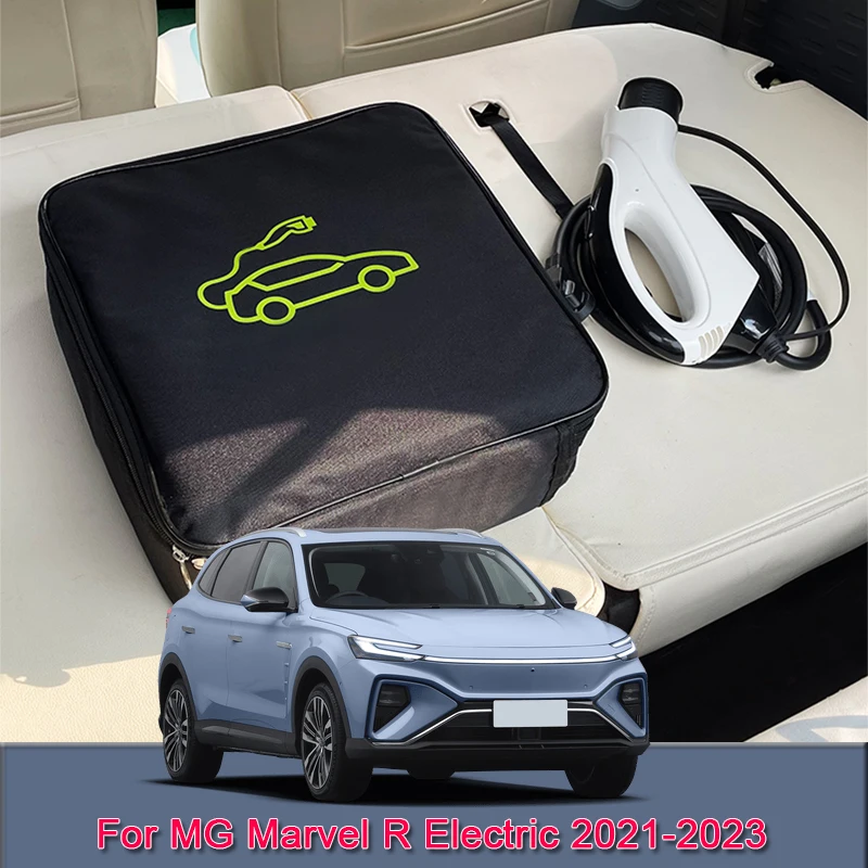 EV Car Charging Cable Storage Carry Bag Charger Plugs Sockets Waterproof Fire Retardant For MG Marvel R Electric 2021 2022 2023