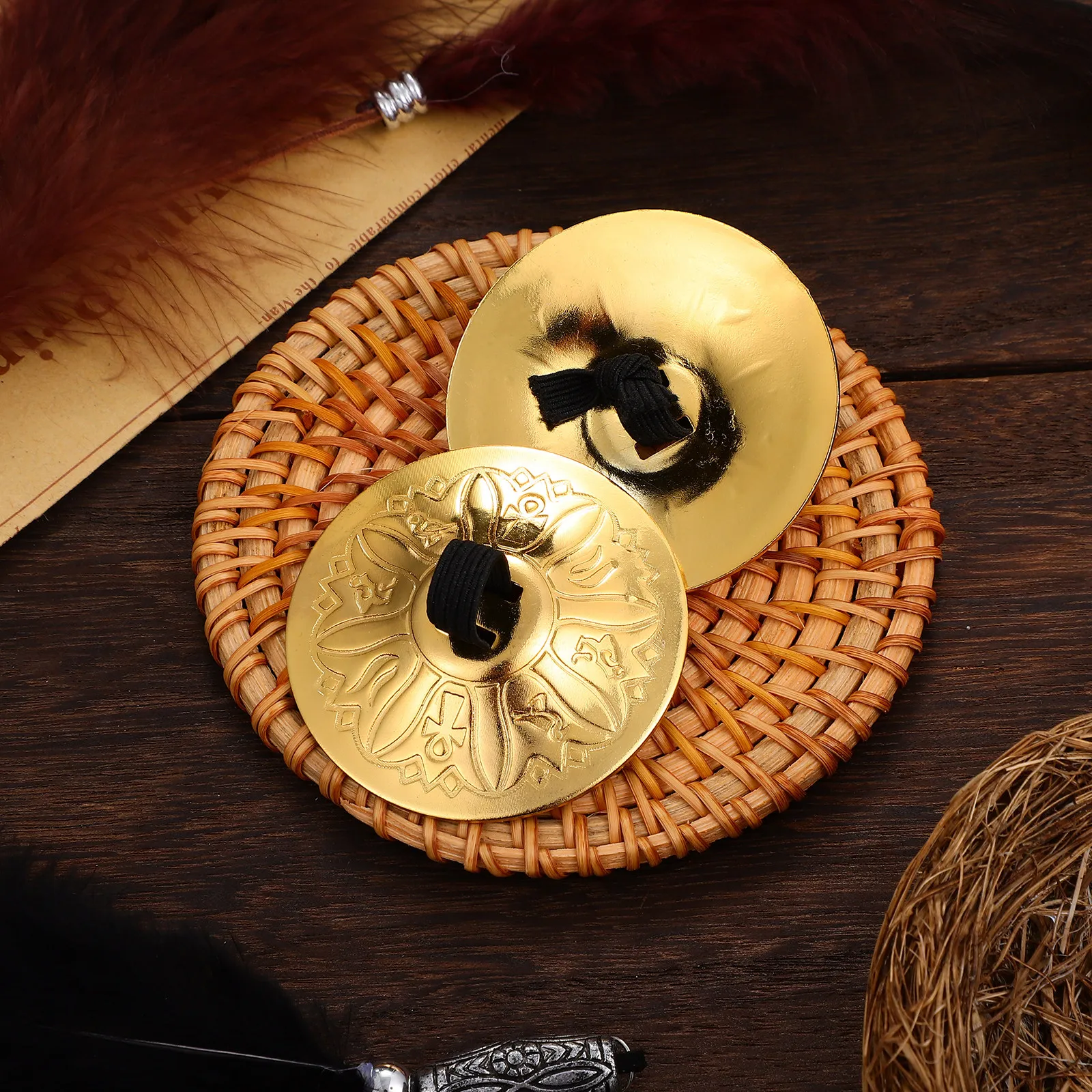 

10Pcs Small Copper Finger Cymbals Mini Finger Cymbals for Dance Party Belly Dancing Musical Instrument Musical Instrument