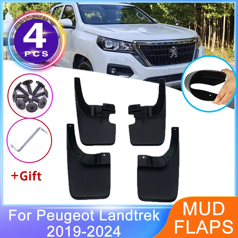 4pcs Mudguards For Peugeot Landtrek Changan Kaicene F70 Hunter Fiat Titano 2019~2024 Wheel Protector Mud Splash Fender Mudflaps