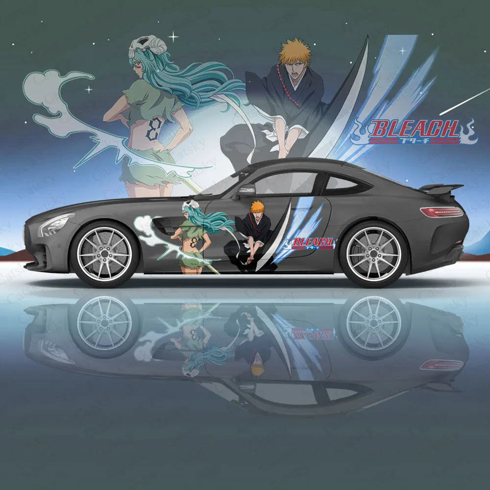 Anime KUROSAKI ICHIGO BLEACH Car Sticker for Universal Large Car Decal Auto Parts Car Sticker for Universal Car Decoration 2pcs