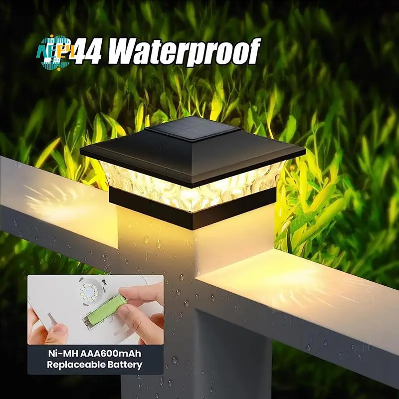 

AEE4-Solar Post Cap Lights Outdoor Deck Fence Post Light For 5.5X5.5 3.5X3.5 Wooden Vinyl Posts Patio Garden Decor