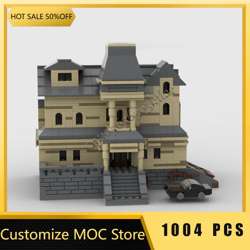 

Новинка 1004, знаменитый роман ужасов, MOC, модель мраморного особняка, креативная идея для детей, популярные игрушки, сборка, головоломка, подарки на Хэллоуин