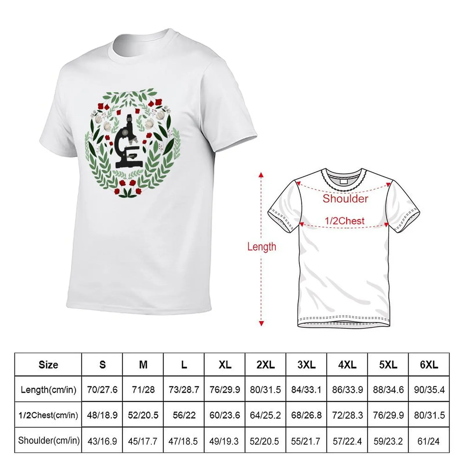 Folk Christmas Microscope T-Shirt graphic t shirts for man anime t shirts for man t shirt man luxury T-shirt