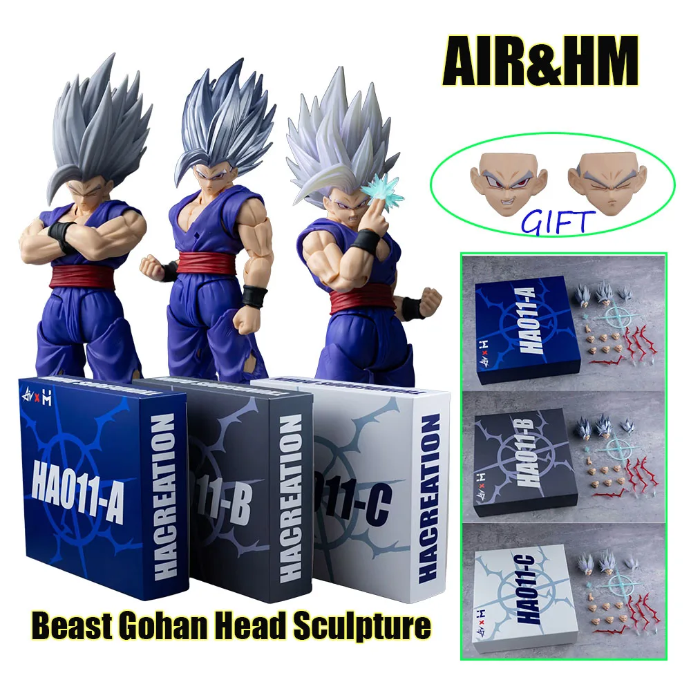 

In stock Air&HM HA011 CUSTOM Dragon Ball Beast Gohan Headsculpt Kit Anime Action Figure SHF Figurine DBZ Collectible Model Toys