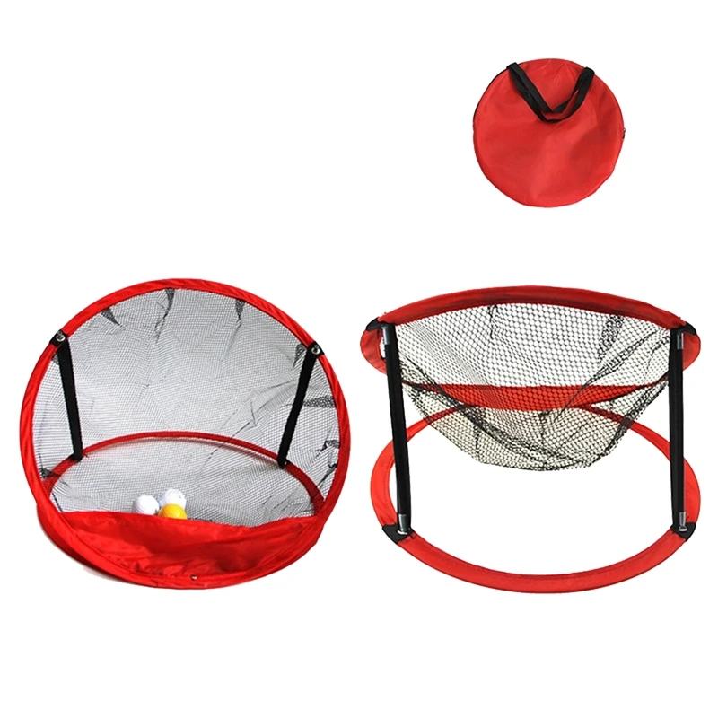 Golf Chipping Practice Net, Gaiolas dobráveis, Sistema alvo com bolsa de transporte, 3pcs