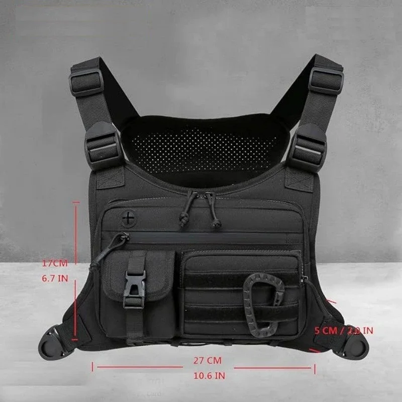 Men's Outdoor Tactical Chest Bag Multifunctional Sports Bags Vest Backpack for Camping Hiking Traveling Sport Backpacks