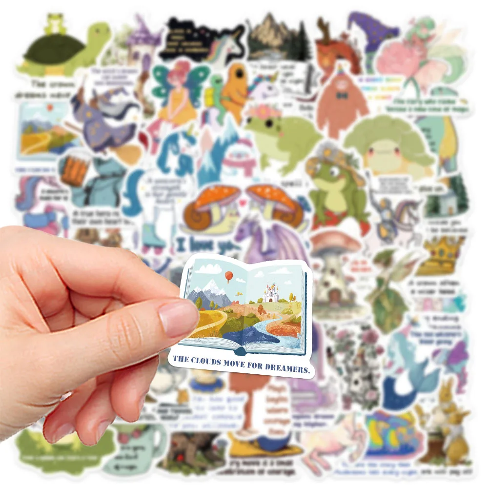 50 STKS Cartoon Inspirerende Sprookje Sticker DIY Decoratie Mobiele Telefoon Case Notebook Speelgoed Cadeau Leuke Skateboard Sticker