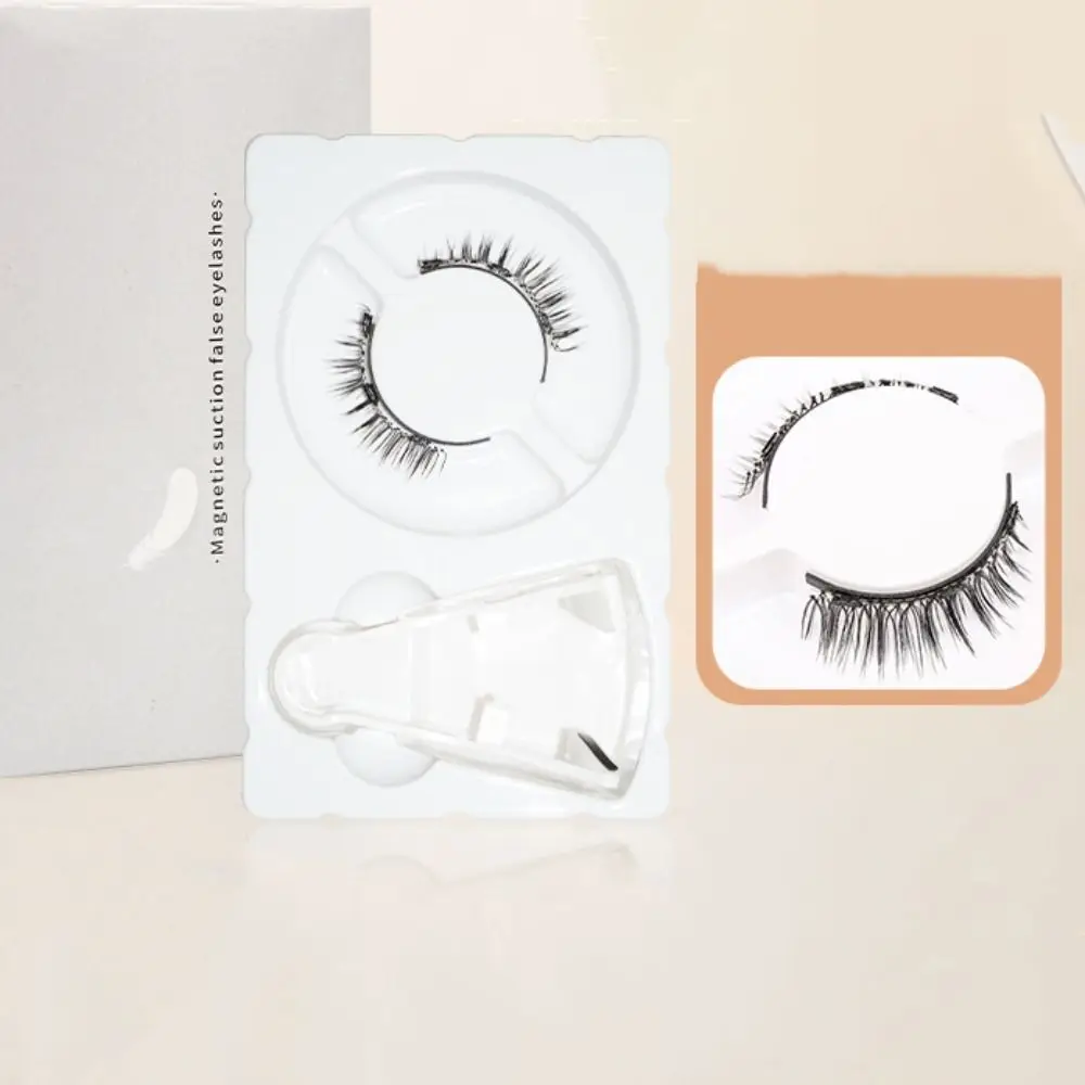 Glue Free Magnetic False Eyelashes DIY Reusable Magnetic Eyelashes with Clip 3D Extension Individual False Eyelash Clusters