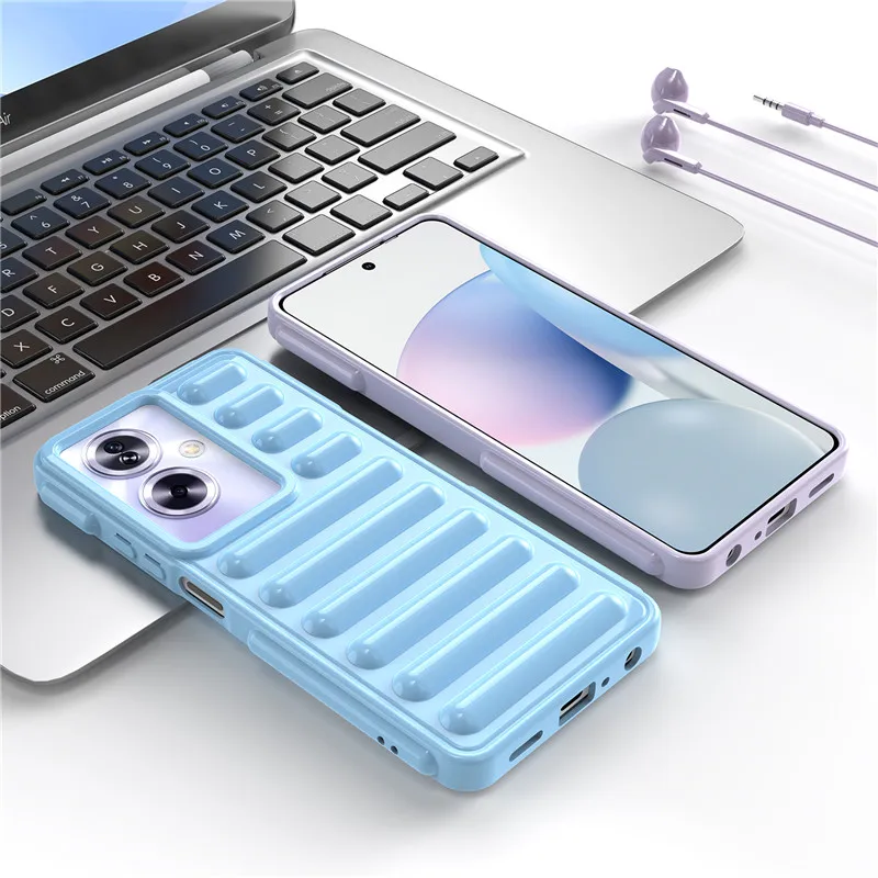 For Oppo A79 5G Case For Oppo A79 Cover 6.72 inch Solid Color Soft Rubber Shockproof Capsule Phone Bumper For Oppo A79 5G
