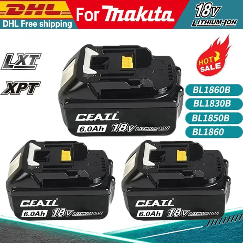 

100% новый аккумулятор Makita 18 В 6000 мАч BL1860 BL1850B BL1850 BL1830 аккумулятор и зарядное устройство 18 В Сменные аккумуляторы для электроинструментов
