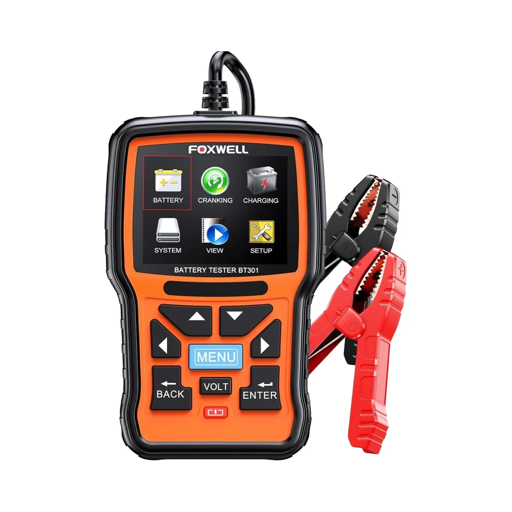 

For FOXWELL NT301 Digital Crank Charging System 6V 12V Automotive Alternator Battery Tester Analyzer for Cars Trucks 1 Year
