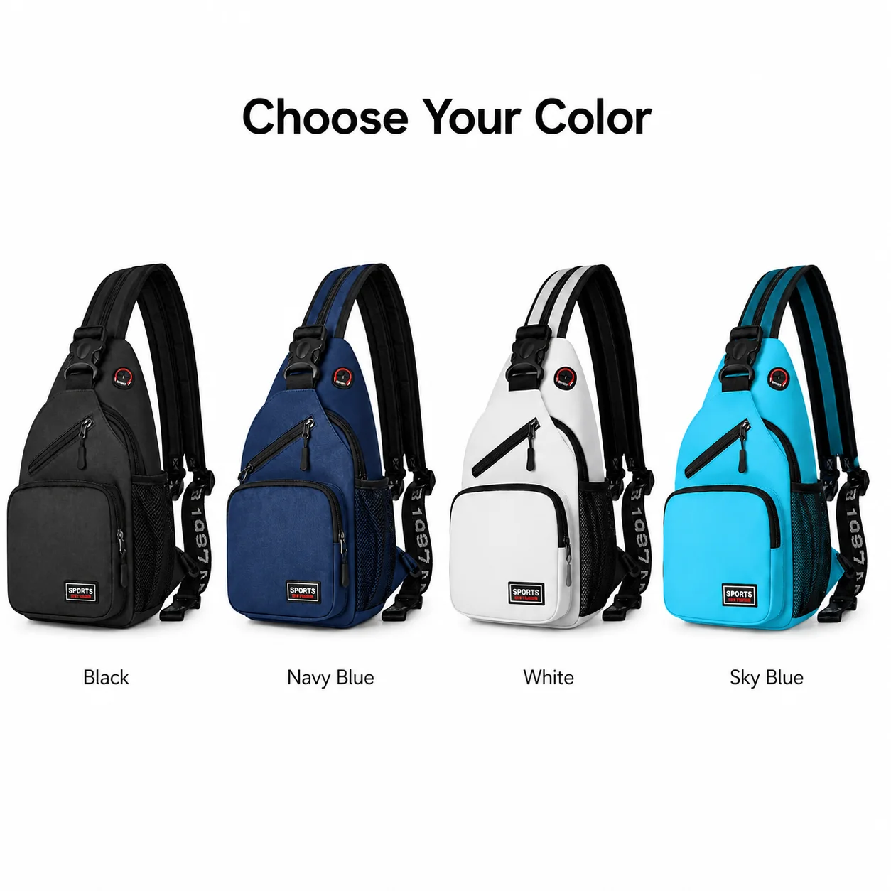 Women's Convertible Sling Backpack Crossbody Chest Bag with Multiple Pockets Bottle Holders for Travel Walking Daily Use view 6