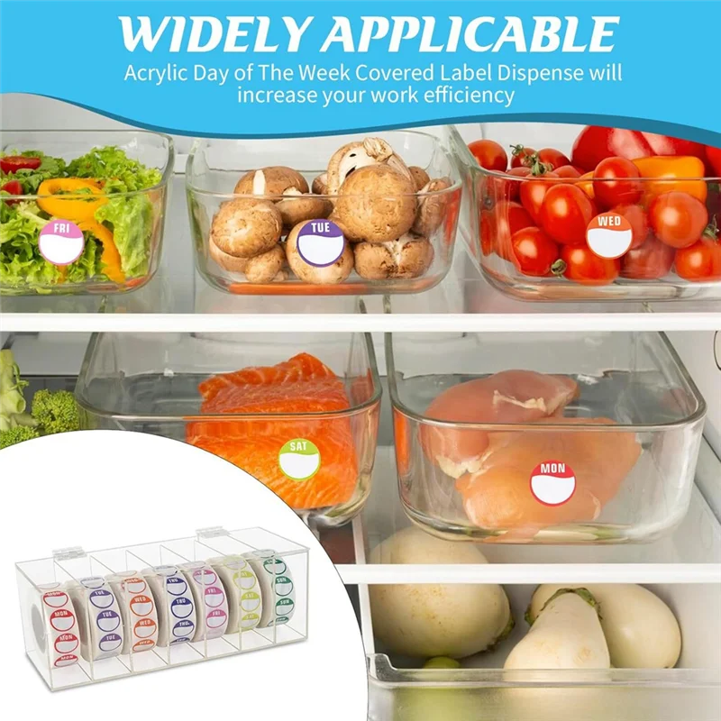 AF93-موزع ملصقات مغطى ليوم الأسبوع، موزع 7 فتحات يوم الموصل على الحائط، موزع لفة لاصق (بدون ملصق)
