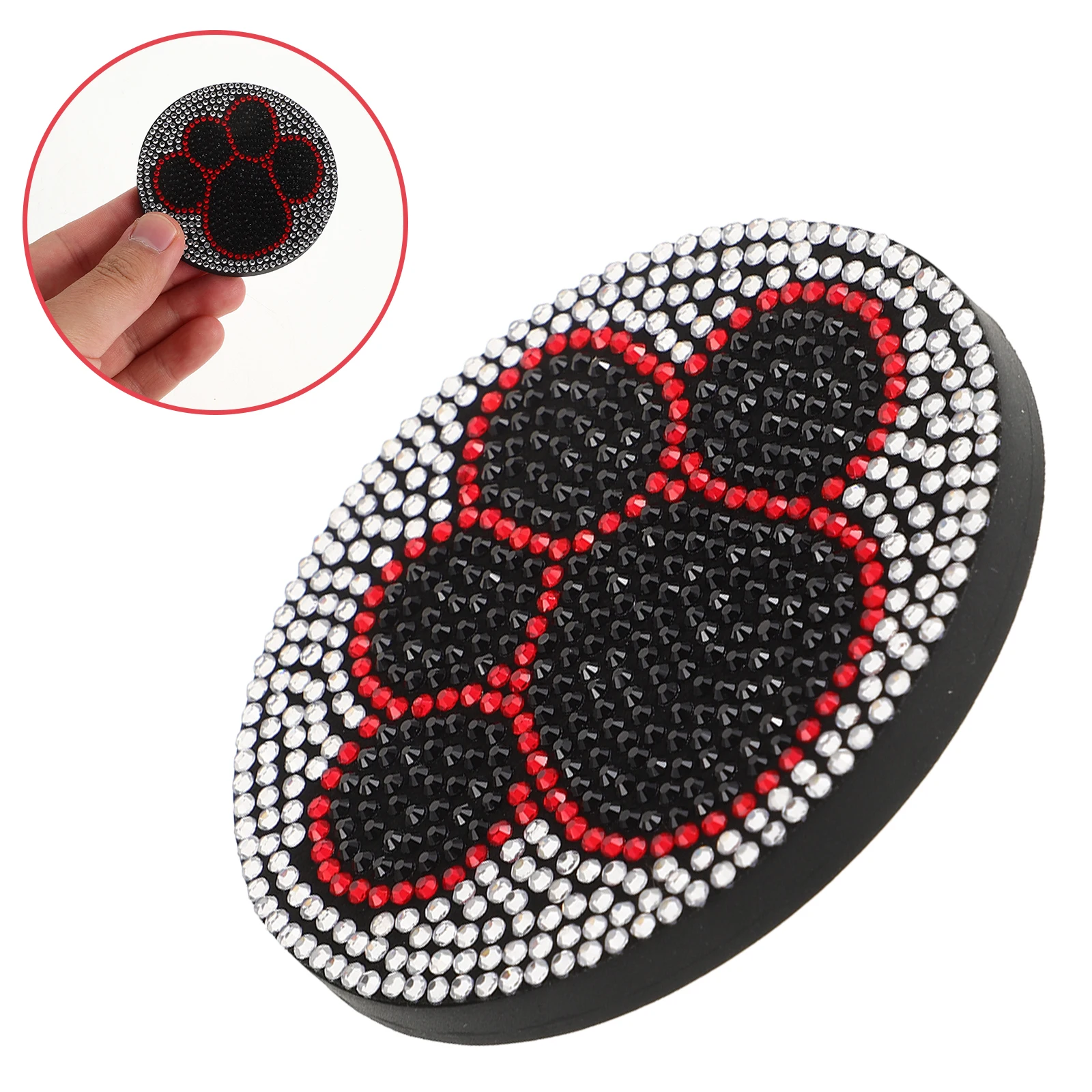

Rhinestone Holder Coaster Durable Non Slip Water Pad Fashionable Interior Accessory Coasters Bling Cup Mat For Women Car