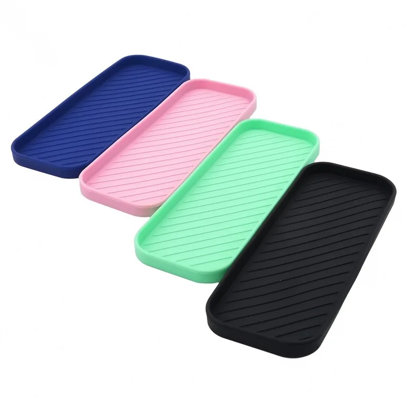 Silicone Drain Tray For Tableware Water Cup Fruit Vegetable Kitchen Sink Organizer Storage Tray Sponge Holder Soap Dispenser