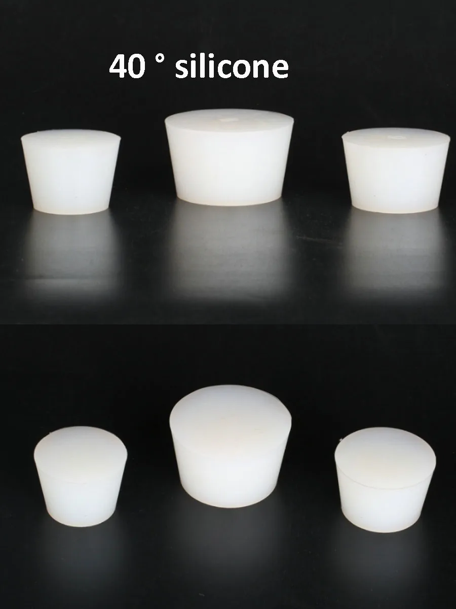 Bouchon conique en Silicone, bouchon en caoutchouc résistant aux hautes températures, bouchon de tube à essai scellé solide, bouchon étanche