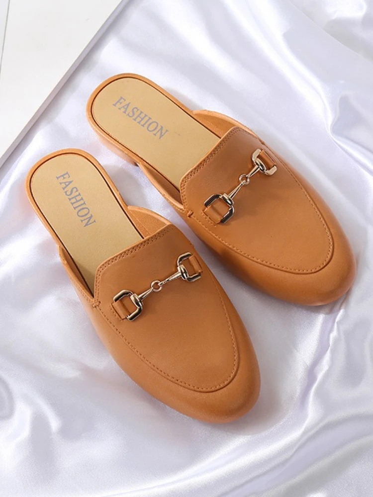 Four Season Women Mules Shoes Soft PVC Flats Slippers Street Leisure Slides Casual Shoes Outdoor Beach Slipper Slip-on Loafers