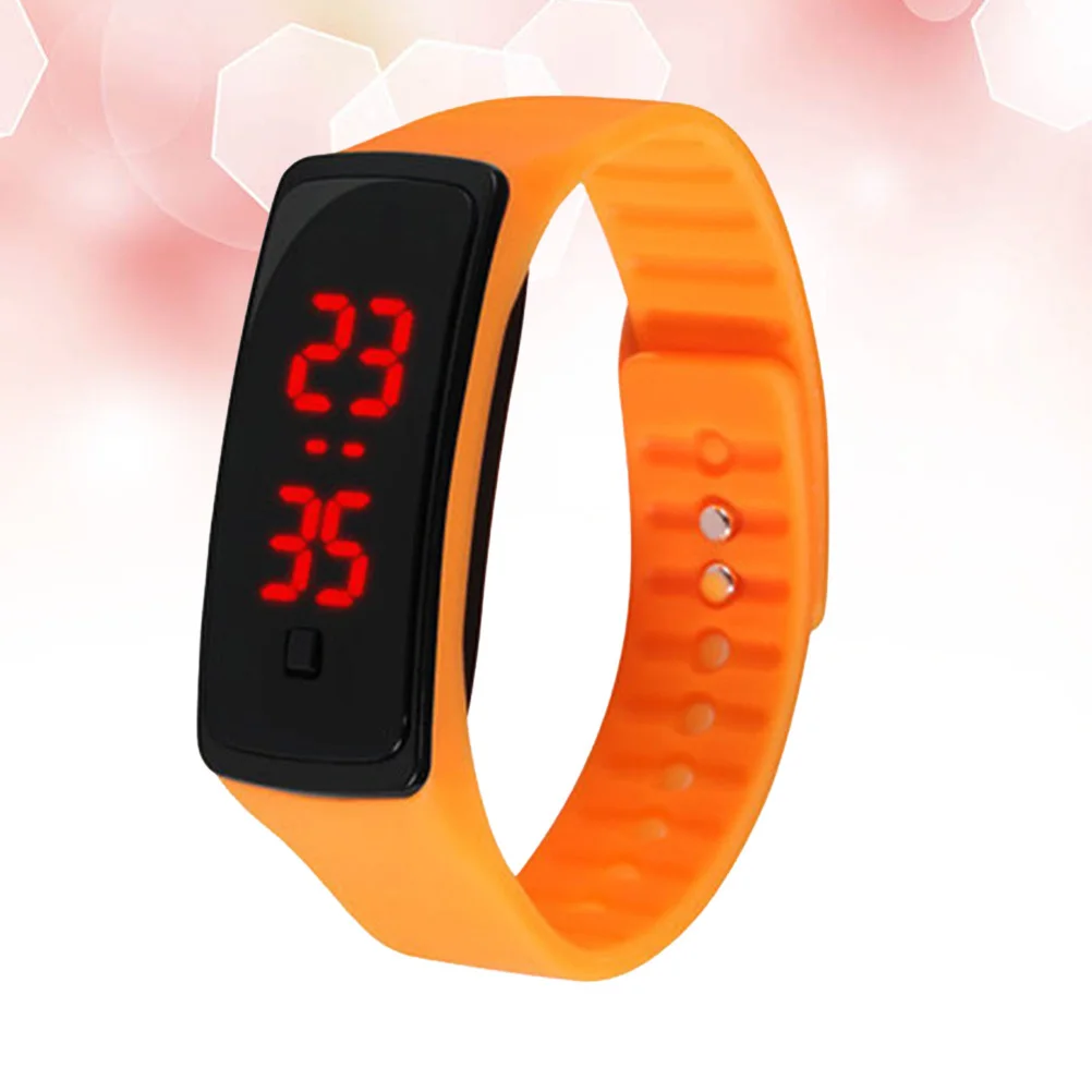 

Fashion Children Outdoor Wrist Watch Purple LED Digital Silicone Band Men Women Student Running Sports Children Watch