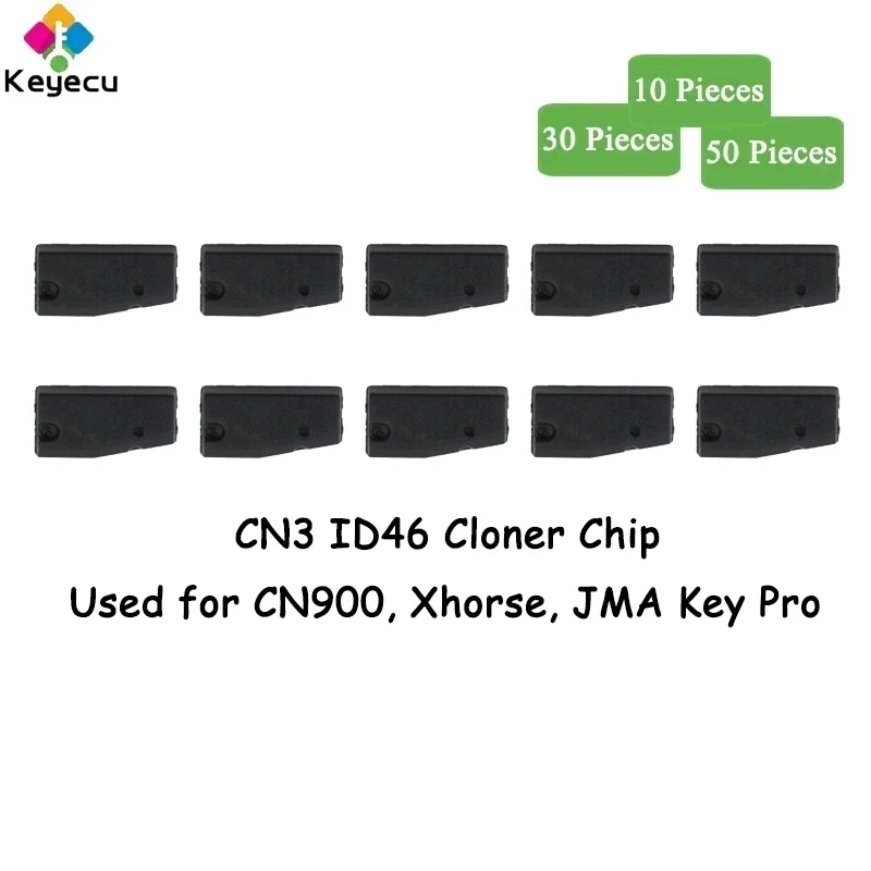 KEYECU 10 30 50 Pieces Carbon CN3 ID46 Cloner Chip Used for CN900/ Xhorse/ JMA Key Pro