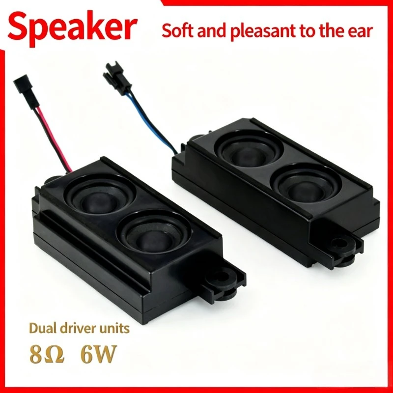 LCD TV Speaker 8Ohm 6W High Quality Dual Diaphragm Cavity Speaker for Advertising Machine, 1 Pair