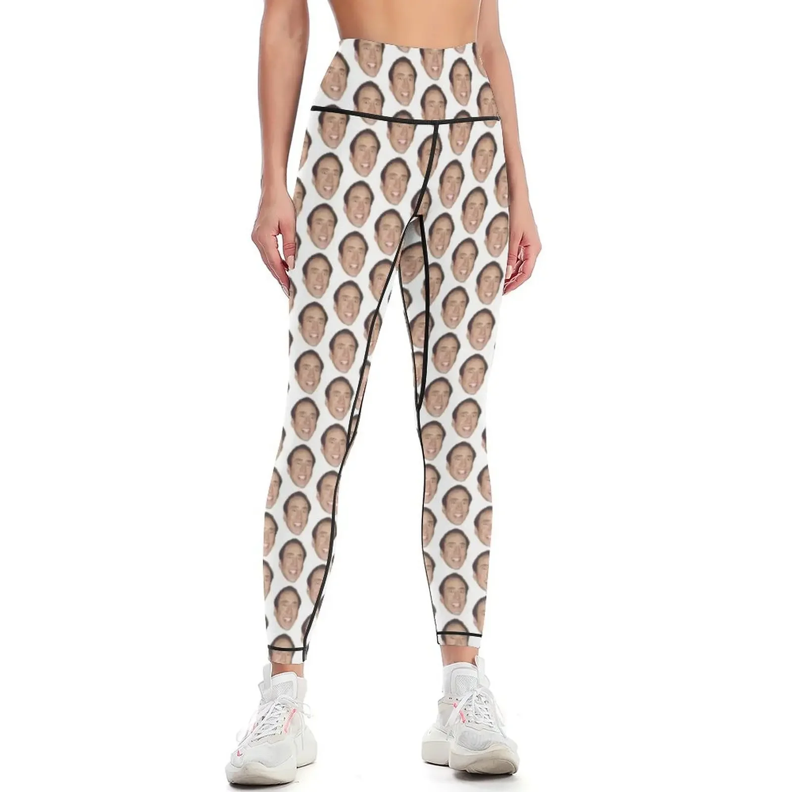 

Nicolas Cage Face Pattern Design Leggings sport set gym top legging gym Womens Leggings