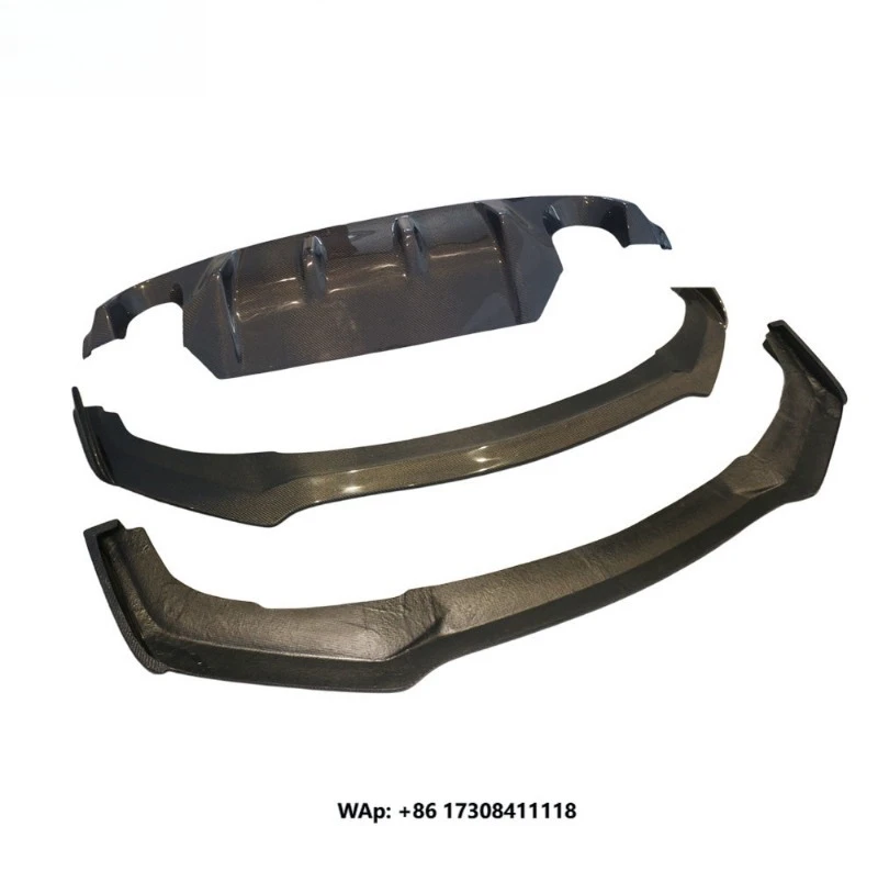 Carbon Fiber Front Lip and Rear Diffuser Suitable for 2018-2024 Infiniti Q50 Q50S, Sporty Small Body Kit Aerodynamic Upgrade