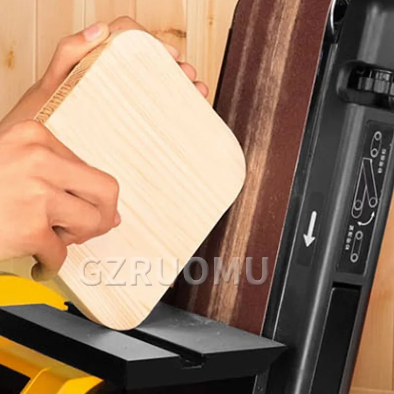 4x8 Inch Multifunction Sanding Belt Sand Disc Machine 900W Metal Polishing Grinder Adjustable Electric Woodworking DIY Workbench