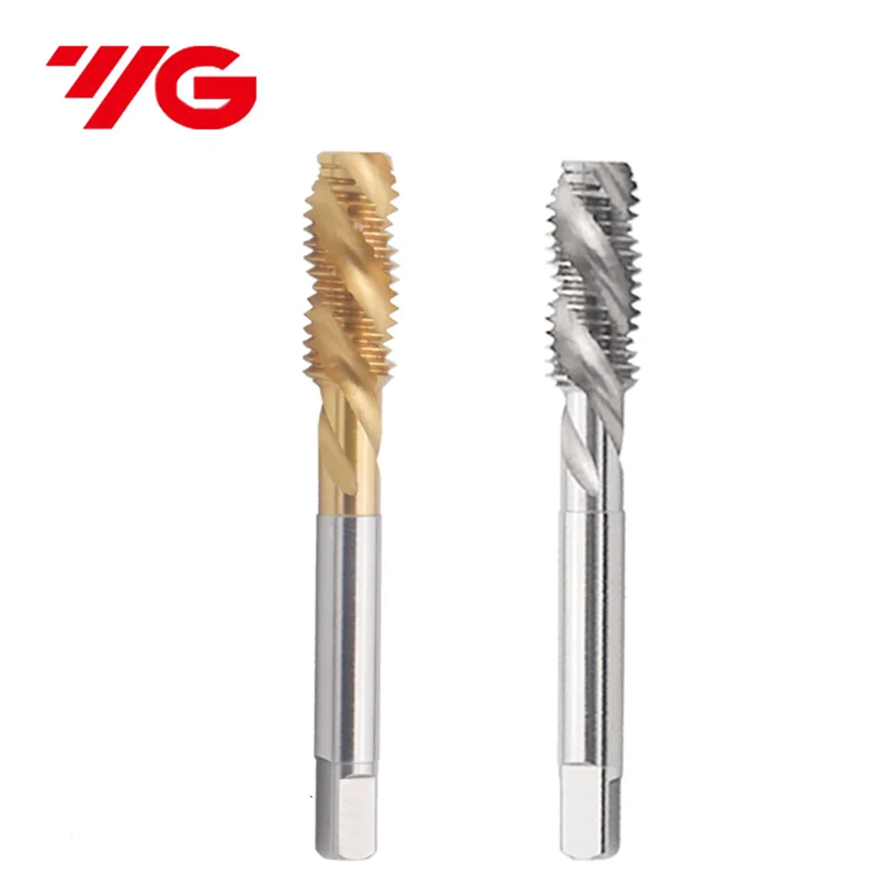 YG HSSE American Right Hand Spiral Fluted Tap UNC UNF4-40 5-40 10-2410-32 1/4 5/16 3/8 1/2 Machine TIN-Coating Screw Thread Taps