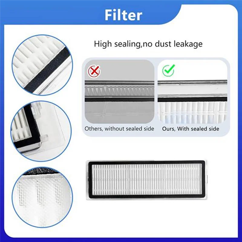 A98G-For Dreame L10s Pro Gen 2 / RLL42SDA قطع غيار الأسطوانة الرئيسية فرشاة جانبية فلتر Hepa ممسحة القماش كيس لجميع الغبار الملحقات