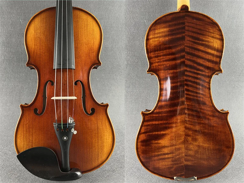 ACTUAL PHOTO Available Very Popular German Antique Advanced Hand Crafted 4/4 كمان  Fiddle Free Violin Case Bow accessories