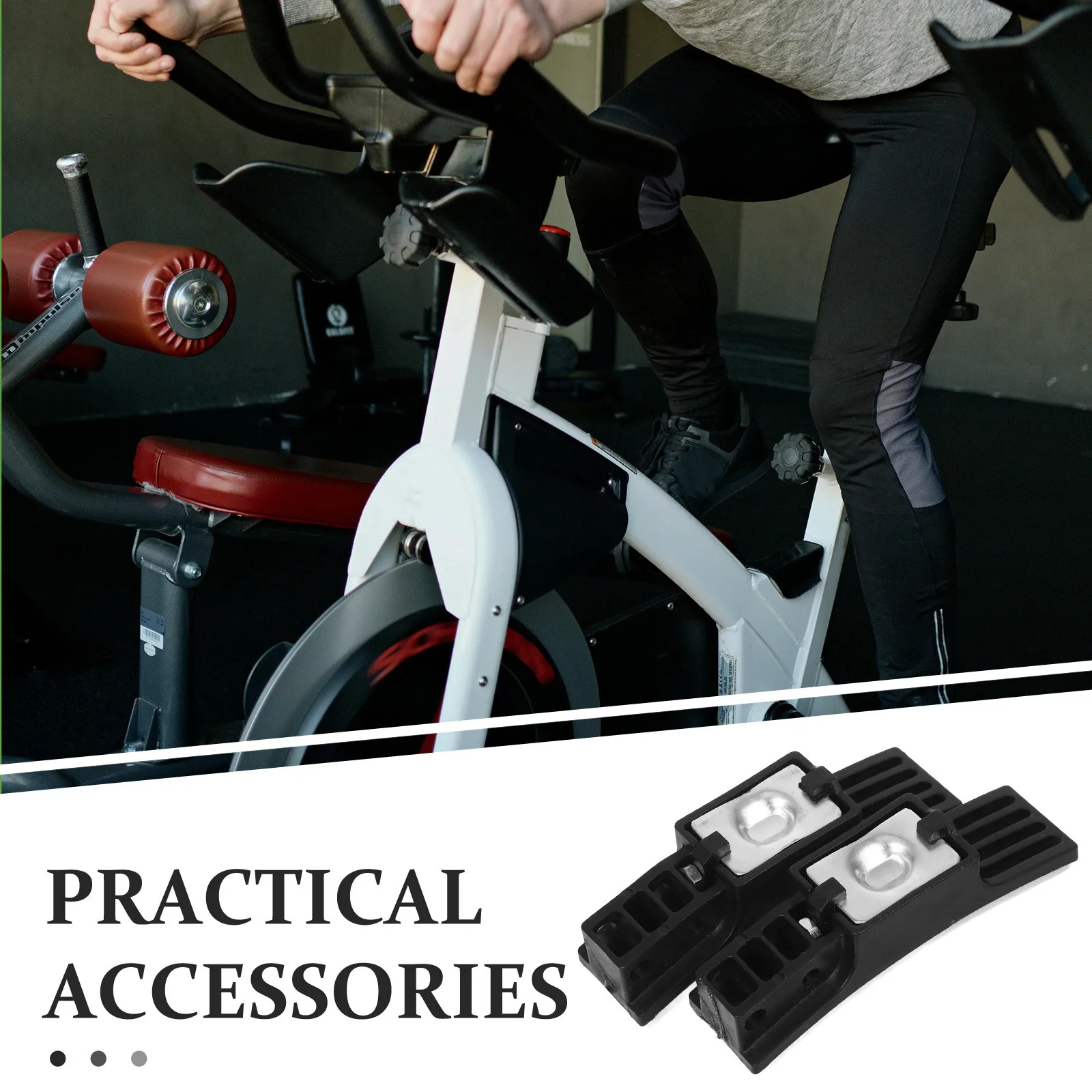 2 Buah Blok Rem Sepeda Kebugaran Sol Anti Selip Cakram Rem Tahan Lama untuk Kaliper Sepeda Latihan Alas Rem Berkinerja Tenang