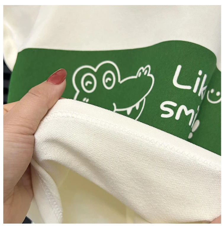 Sommer-Kinderkleidung, zweiteiliges Set, T-Shirt + Shorts, lässiger Trainingsanzug für Mädchen und Jungen, 2-teiliges Set, Kinderkleidung, kurzärmeliger Anzug. – Detail 5