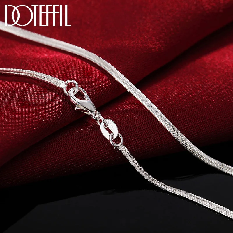 Neue 2mm flache Schlangen knochen kette silberne Farbe Halsketten 16/18/20/22/24/26/28/30 Zoll für Frauen Männer Schmuck Geschenk