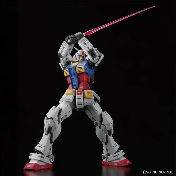 Bandai Echt RX-78-2 GUNDAM RGU1/144 VER 2.0 Action Figure Robot Periferie Collectible Assembly Model Ornamenten Gift Kinderen