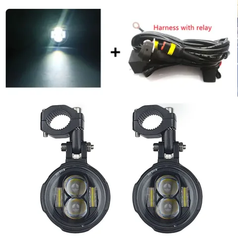 Светодиодная Вспомогательная Фара Для Мотоциклов BMW R1200GS F800GS ADV, Yamaha MT07 MT09, CRF1000L Africa Twin, Kawasaki