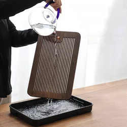 GIANXI Bamboo Tea Tray Home Bamboo Tea Sea Kung Fu Tea Set Dry And Wet Small Tea Tray Drain Tea Table Kung Fu Tea Set