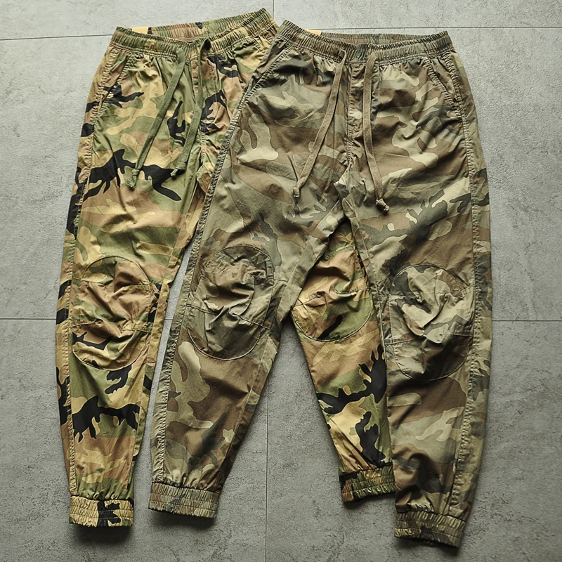 

ex Летние спортивные брюки-карго свободного кроя из тонкого материала с эластичной резинкой на талии, камуфляжные брюки для спецодежды Qui Dry