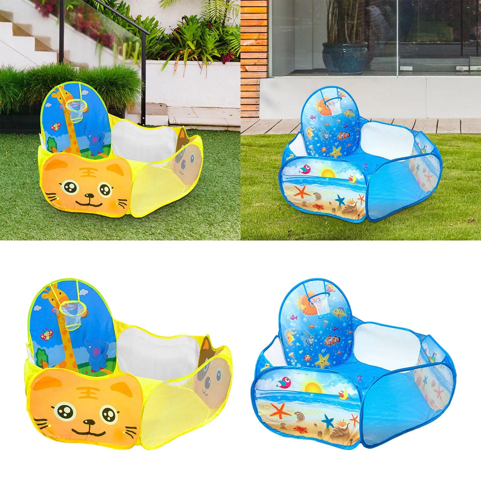 

Childrens Ball Play Tent Collapsible Tent Gift Fence Portable Balls Not Included