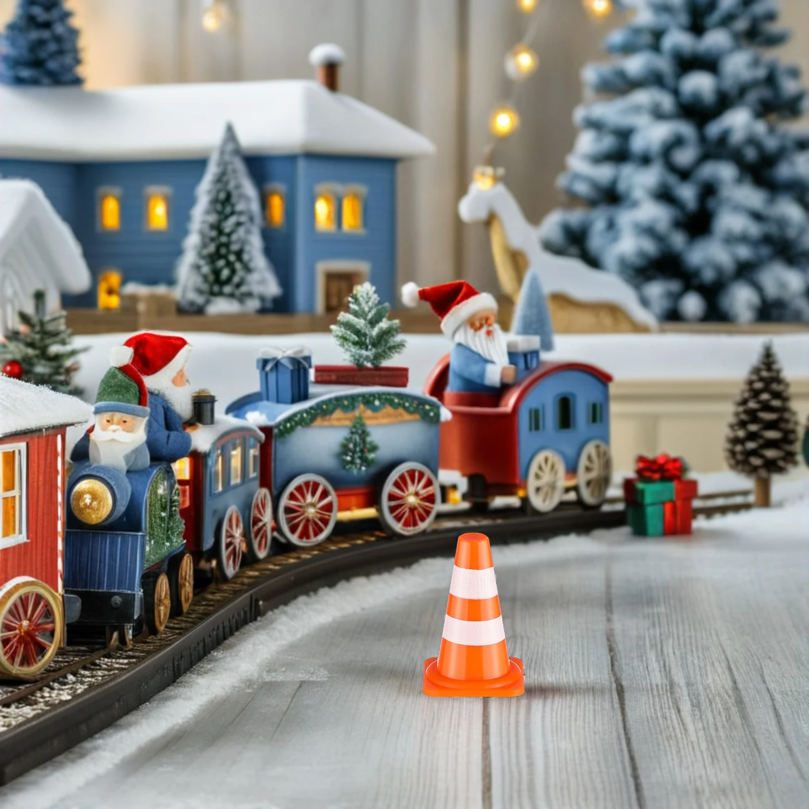 24 pçs crianças mini sinais de trânsito laranja mini cones estrada construção estacionamento configuração aprendizagem barreiras segurança pequenos cones