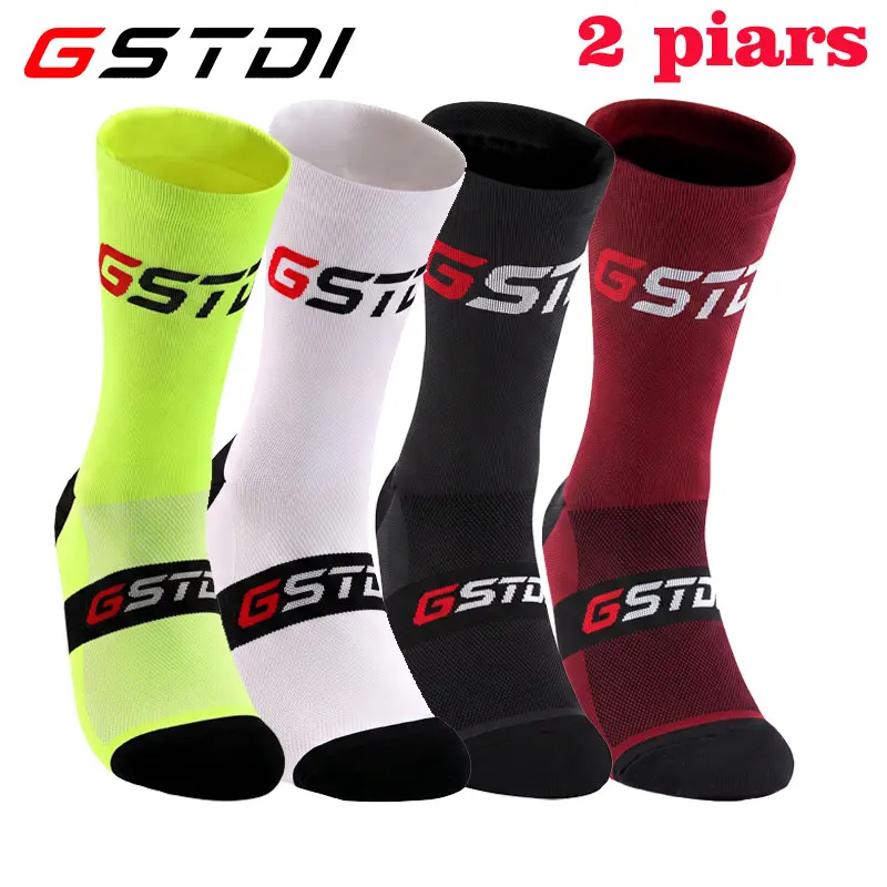 AliExpress gkrq GSIDI2pairs 2023 New Cycling Socks Bike Nurse Compression Road Bike Running Mtb Knee-high White Sports Funny Brand Black
