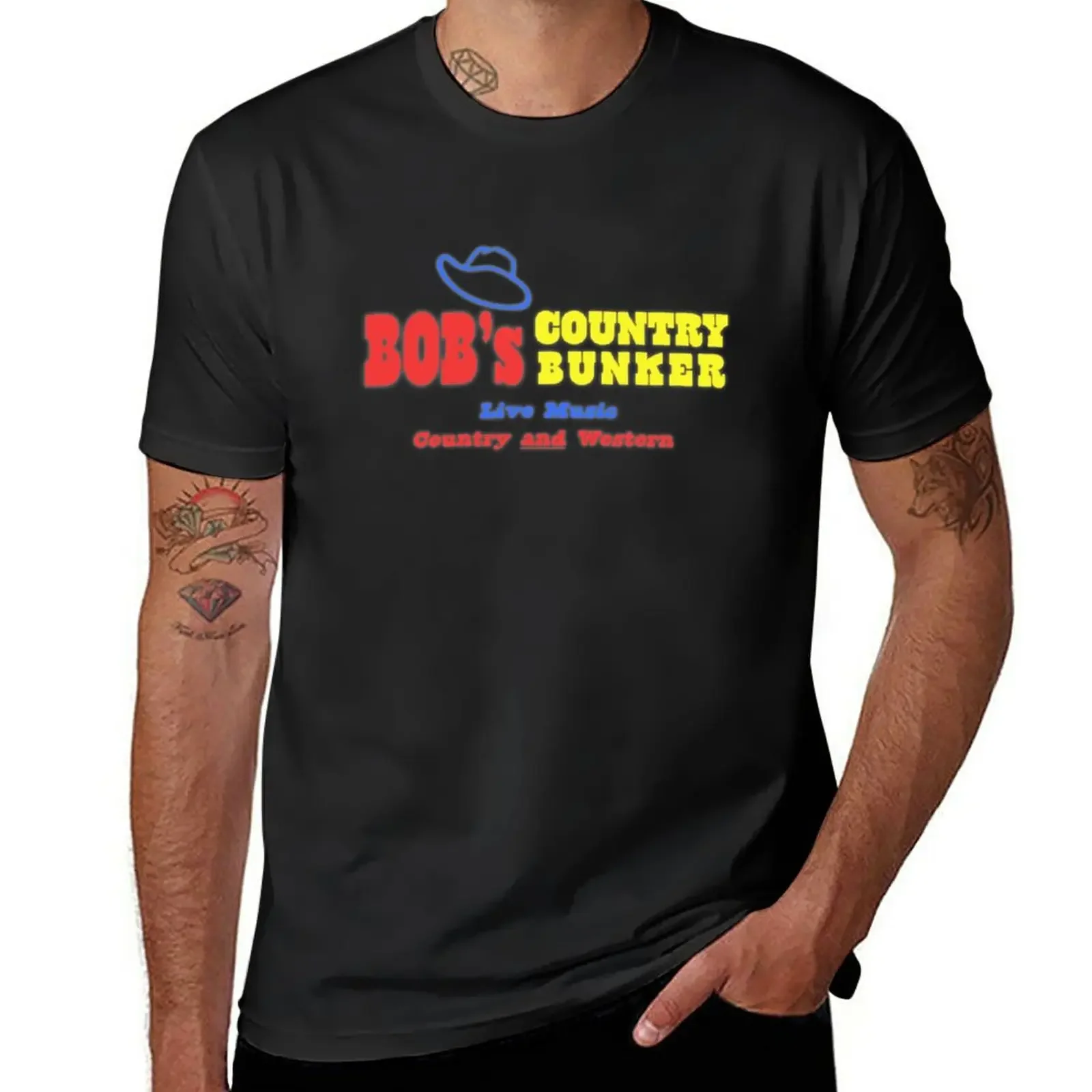 New Bobs Country Bunker T-Shirt tops funny t shirts Short t-shirt custom t shirts big and tall t shirts for men