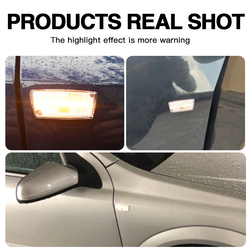 

2PCS Amber LED Side Marker Turn Signal Light Canbus For Opel Astra H Zafira Meriva B Corsa D Insignia A Adam For Chevrolet Cruze