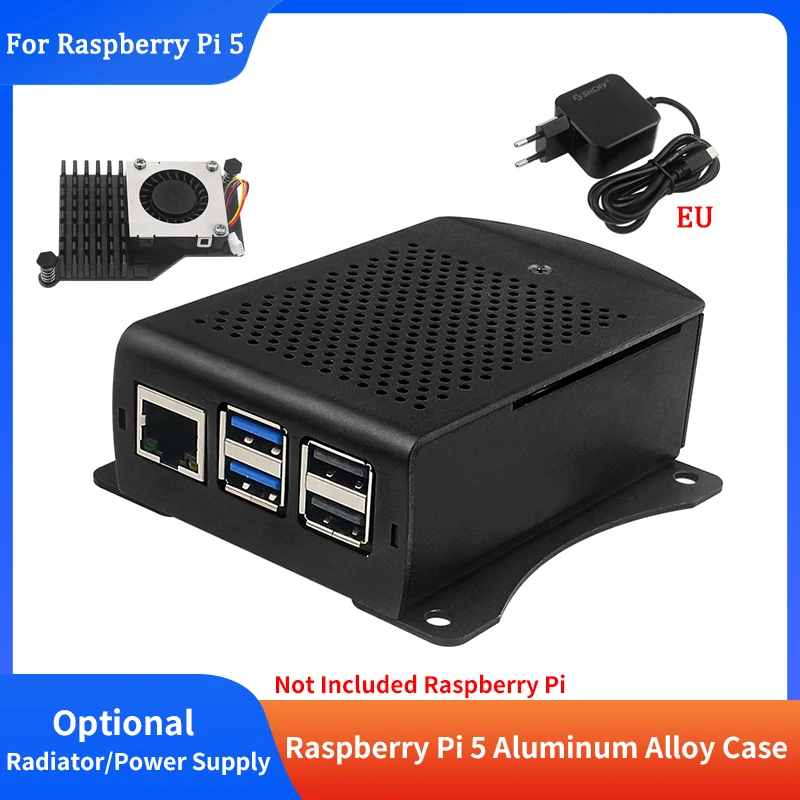 caixa-de-liga-de-aluminio-para-raspberry-pi-5-capa-protetora-preta-dissipador-de-calor-com-ventoinha-opcional-e-fonte-de-alimentacao-para-raspberry-pi-5