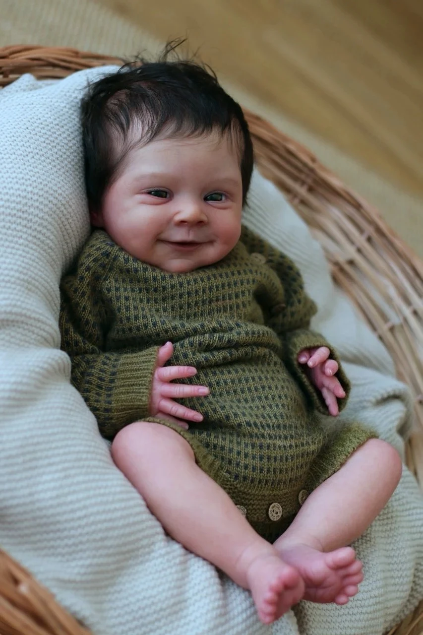 Reborn Sebastian Doll Kit 19Inch Already Painted Kits/Unpainted Kit Soft Touch Fresh Color DIY Doll Parts With Cloth Body