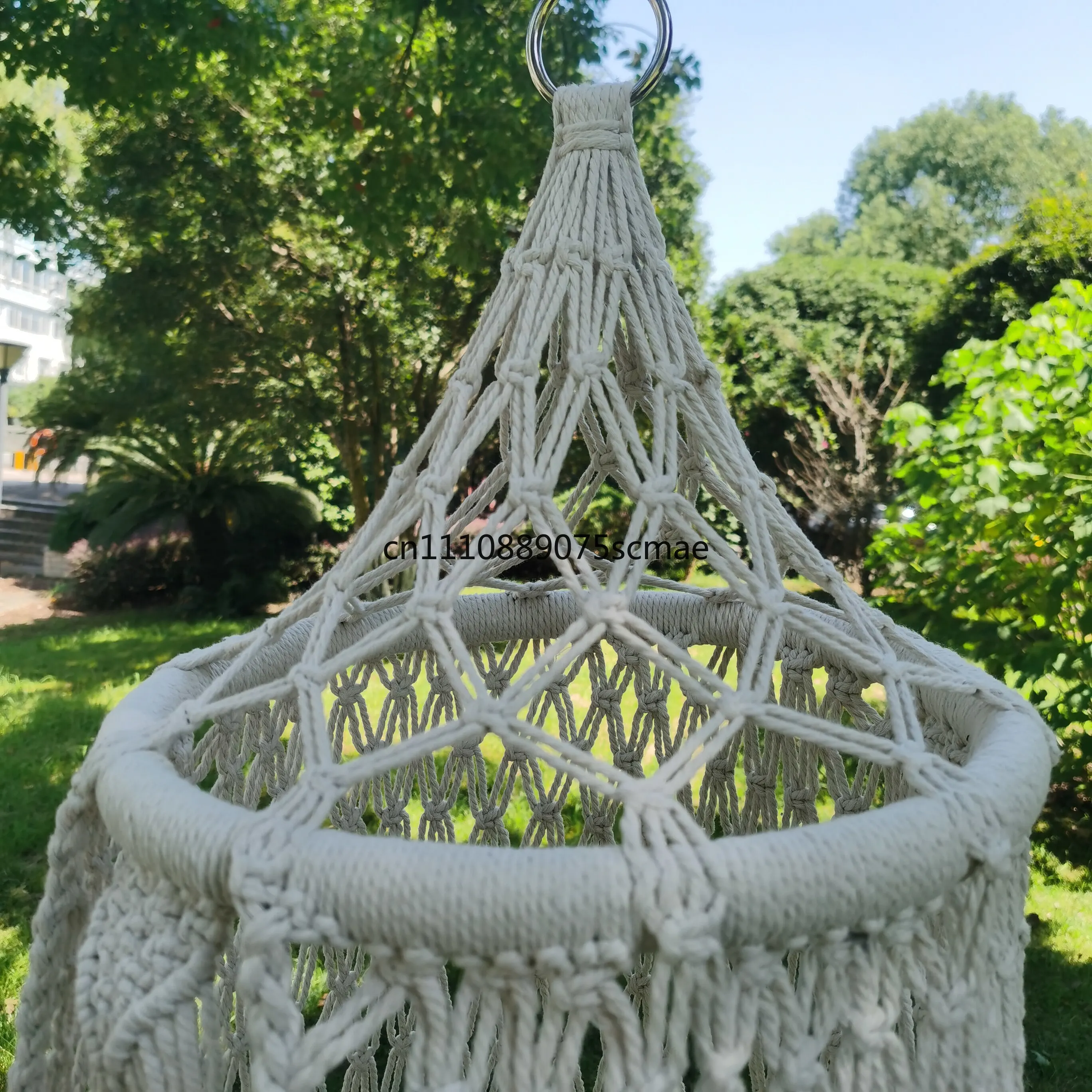 Handmade Interior Weaving Hanging Chair Hanging Basket Bohemian Balcony Swing Home Living Room Adult Hammock