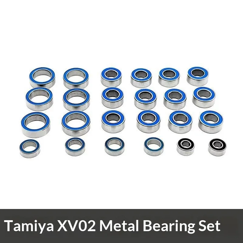 Tamiya RC Car Bearing Set 24Pcs Waterproof Dustproof Upgrade Parts For 1/10 XV02 Rally Remote Control Vehicle