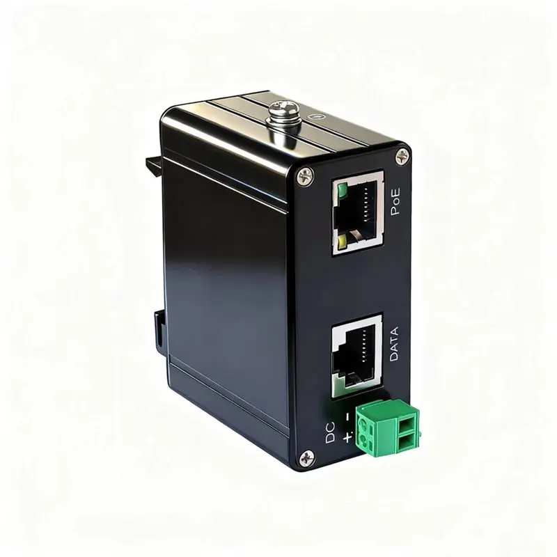 Industrial POE Injector 90W 2.5Gbps, High Power Ethernet Adapter 44-57Vdc Input For IP Camera, Wireless AP, Voip, Switch