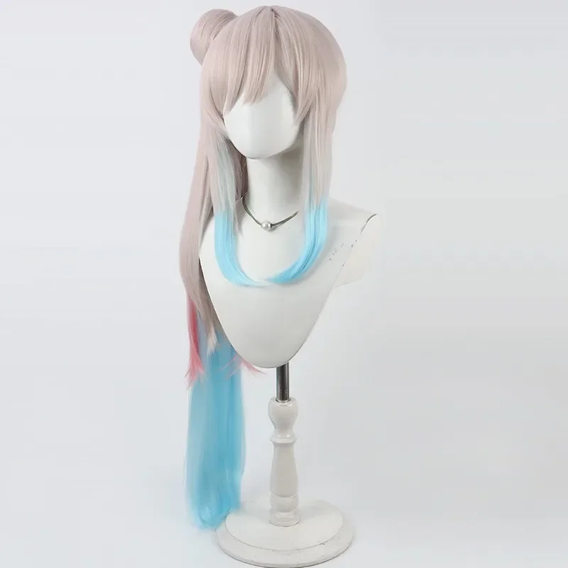 لعبة افتراضية على YouTube Airani Iofifteen شعر مستعار كوسبلاي لحفلة الهالوين شعر مستعار للعب الأدوار + غطاء مجاني كوميك كون كوزر اصطناعي