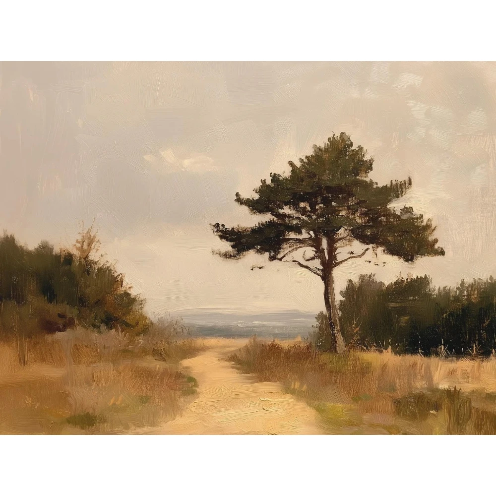 2026 Classic Countryside Coastal Landscape Poster Serene Nature River House Field Canvas Painting Wall Art Picture Gallery Home 